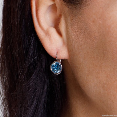 Серьги Fiore Luna, Aquamarine, A1911.M22 BL/S Серьги Fiore Luna, Aquamarine, A1911.M22 BL/S